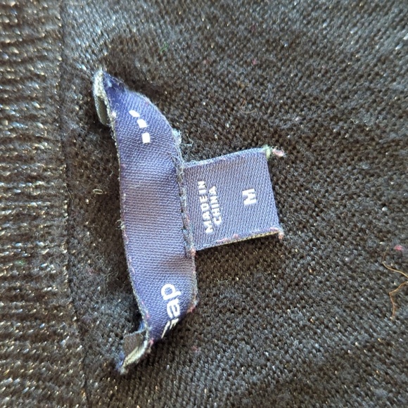 GAP Black Button Cardigan Long Sleeve V-Neck Metallic Sweater M - Picture 5 of 5